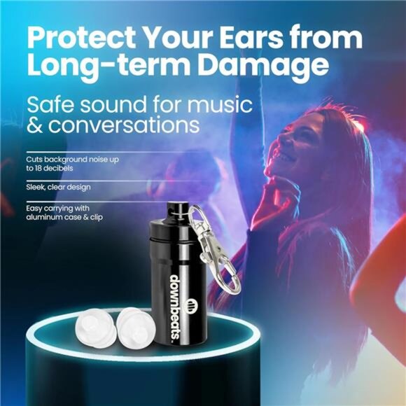 High Fidelity Ear Plugs for Hearing Protection - Discreet, Clear Ear Plugs - Picture 2 of 7